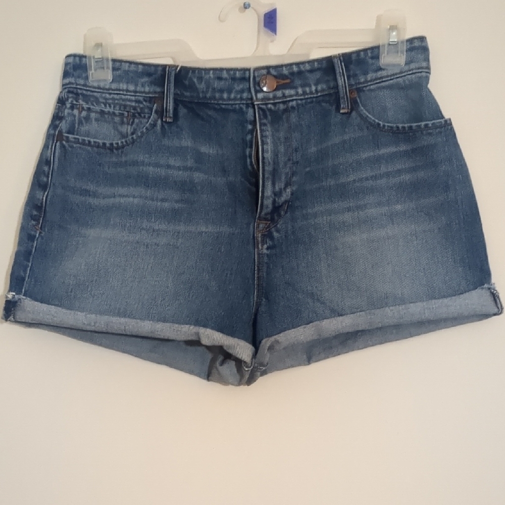 Lou and Gray Blue Jean Shorts with Cuffed and Mid-Rise Fit Sz 30